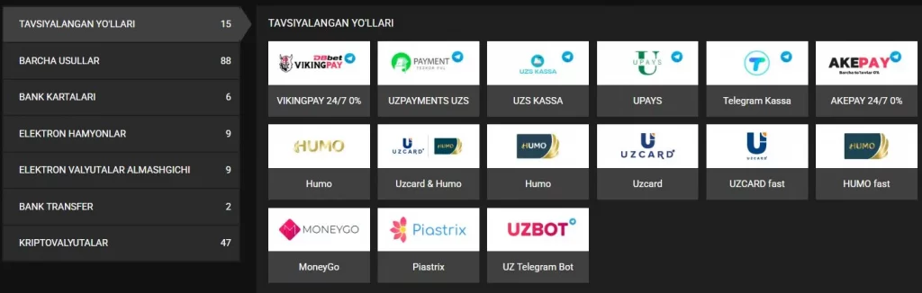 DBbet depozitlari va pul yechib olish